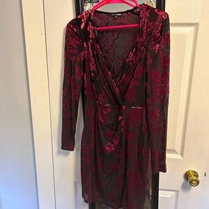 Sheer floral cocktail dress